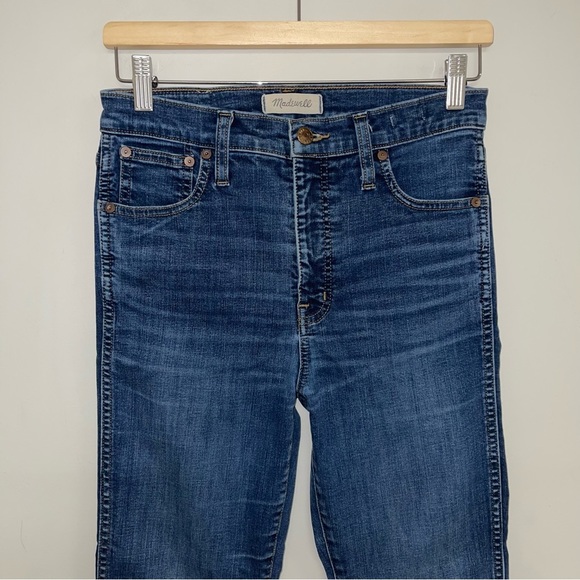 Madewell Jeans Women’s Size 27 Dark Blue Wash 10” High-Rise Skinny Denim Stretch - Picture 3 of 10